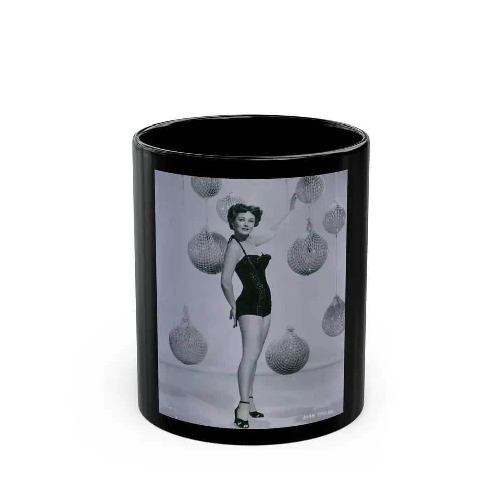 Joan Taylor #28 (Vintage Female Icon) Black Coffee Mug 11oz - Go Mug Yourself