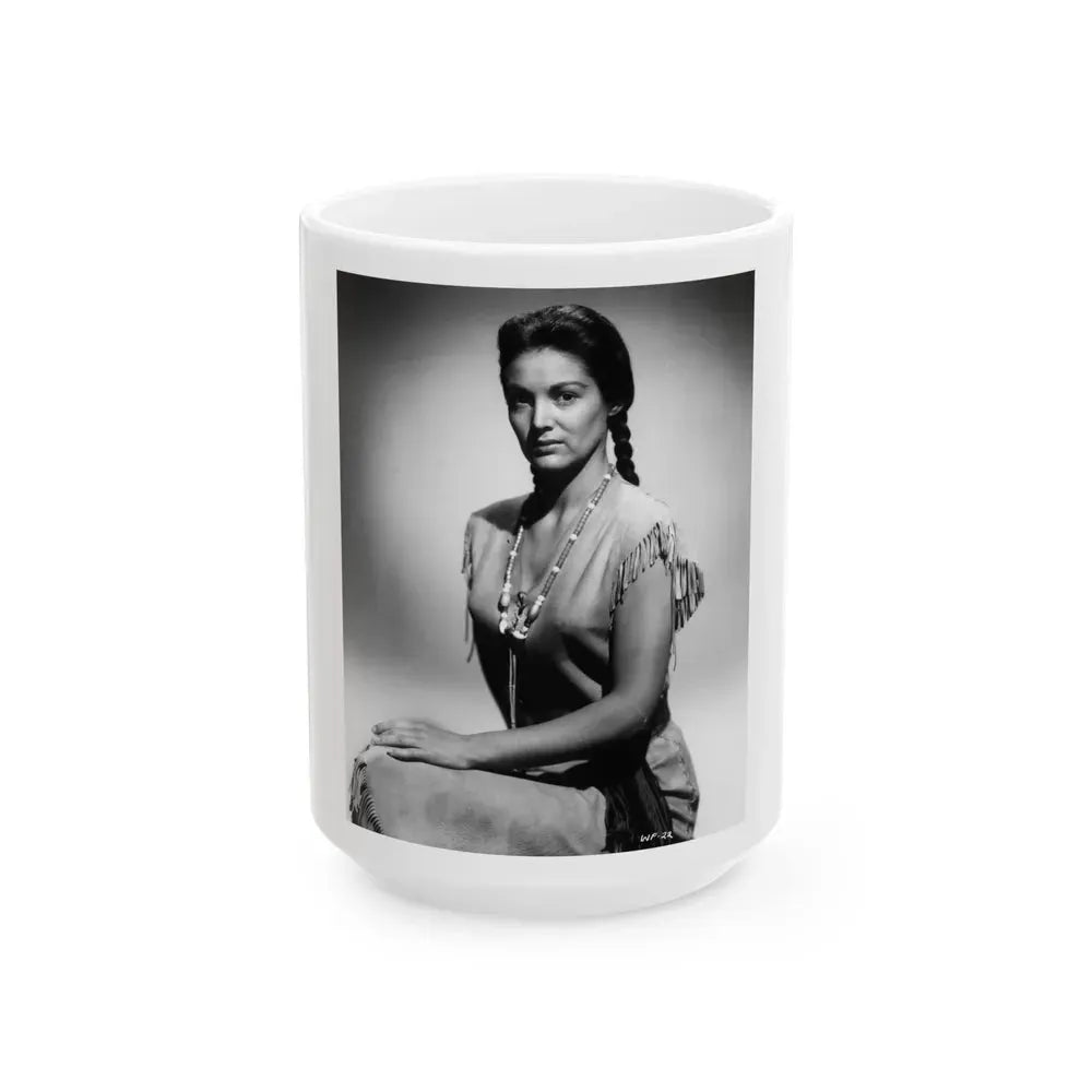 Joan Taylor #37 (Vintage Female Icon) White Coffee Mug 15oz - Go Mug Yourself