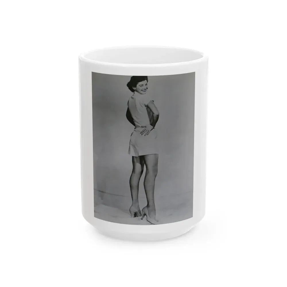 Joan Taylor #57 (Vintage Female Icon) White Coffee Mug 15oz - Go Mug Yourself