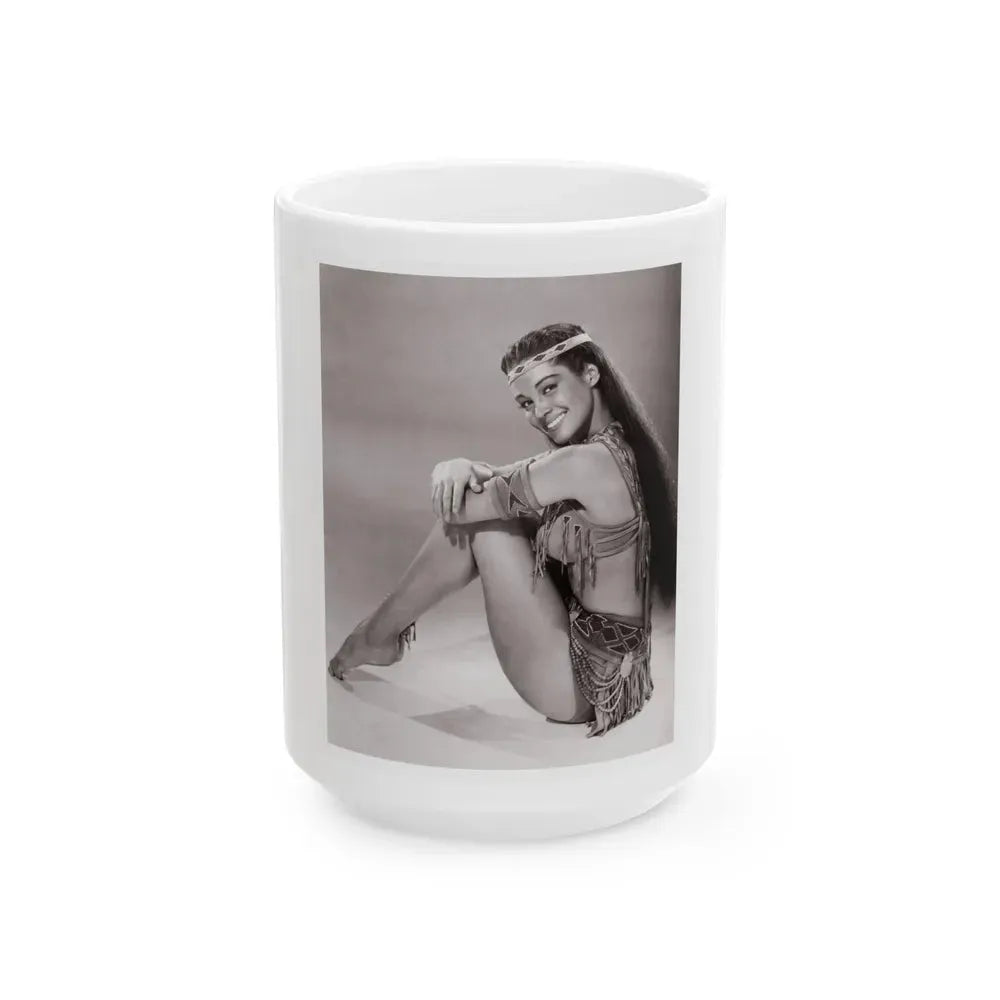 Joan Taylor #64 (Vintage Female Icon) White Coffee Mug 15oz - Go Mug Yourself