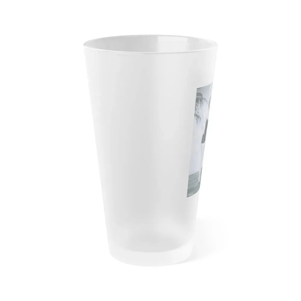 Joan Taylor #67 (Vintage Female Icon) Frosted Pint Glass 16oz - Go Mug Yourself