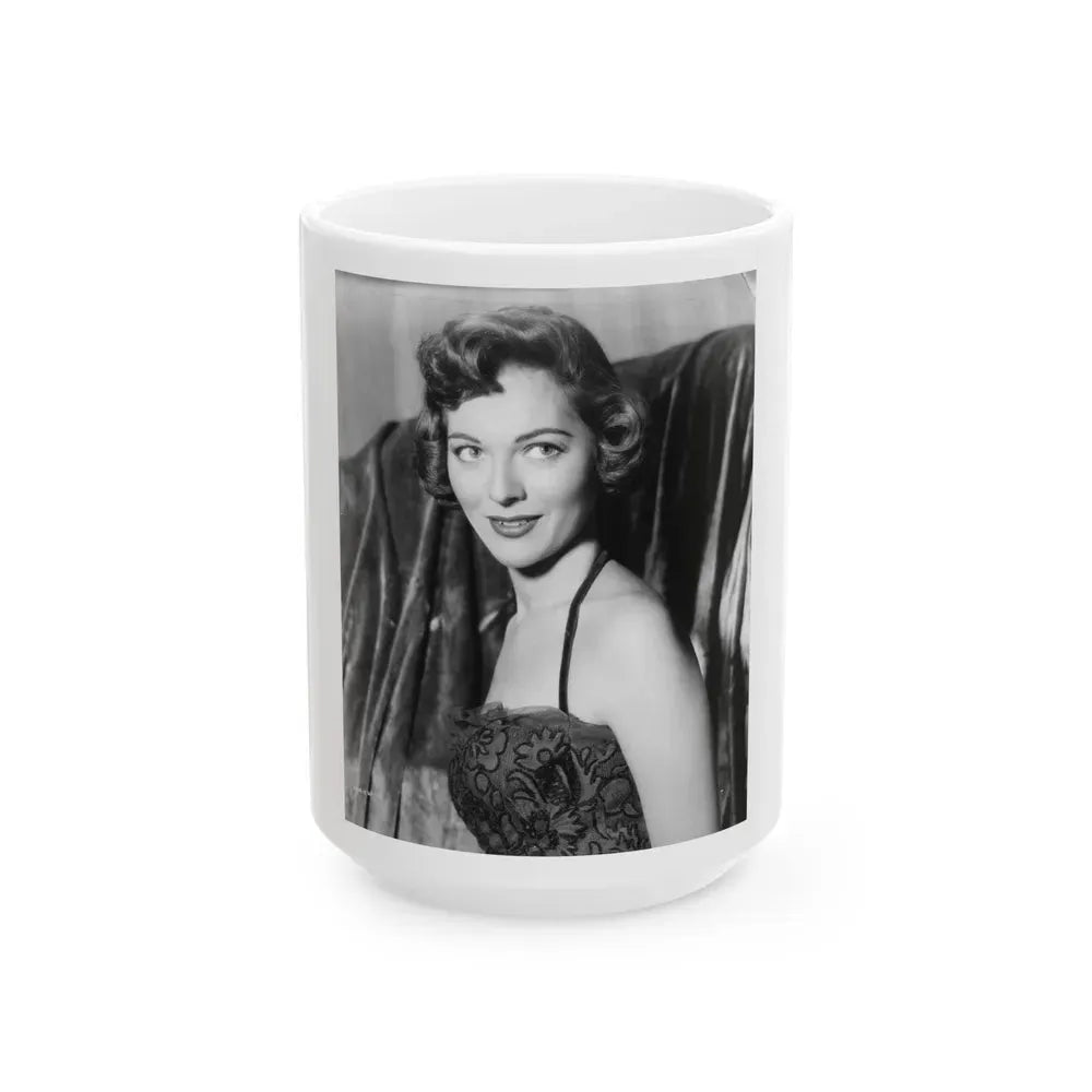 Joan Weldon #02 (Vintage Female Icon) White Coffee Mug 15oz - Go Mug Yourself