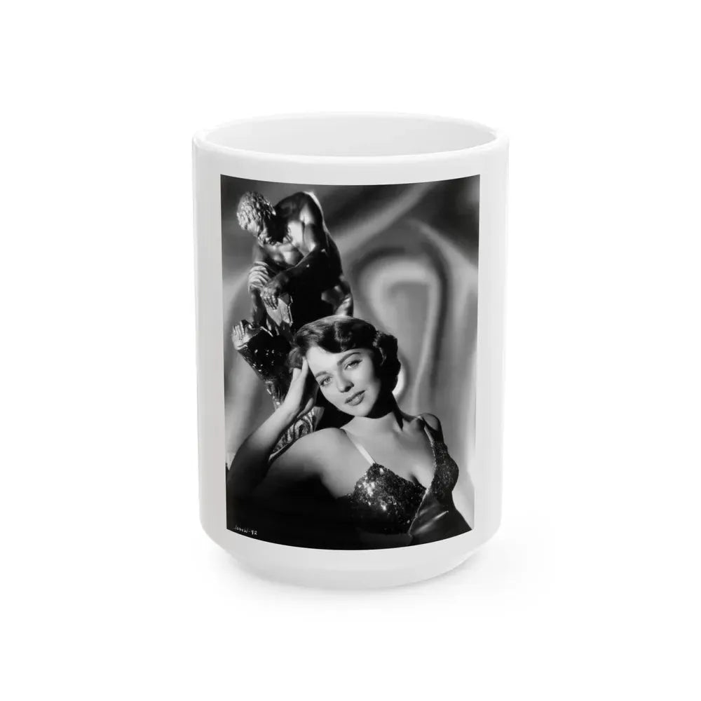 Joan Weldon #10 (Vintage Female Icon) White Coffee Mug 15oz - Go Mug Yourself