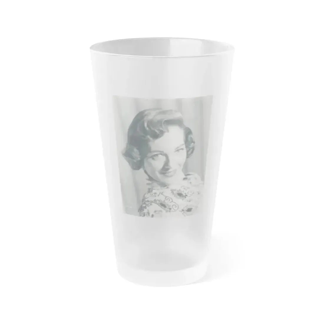 Joan Weldon #25 (Vintage Female Icon) Frosted Pint Glass 16oz 16oz Frosted - Go Mug Yourself