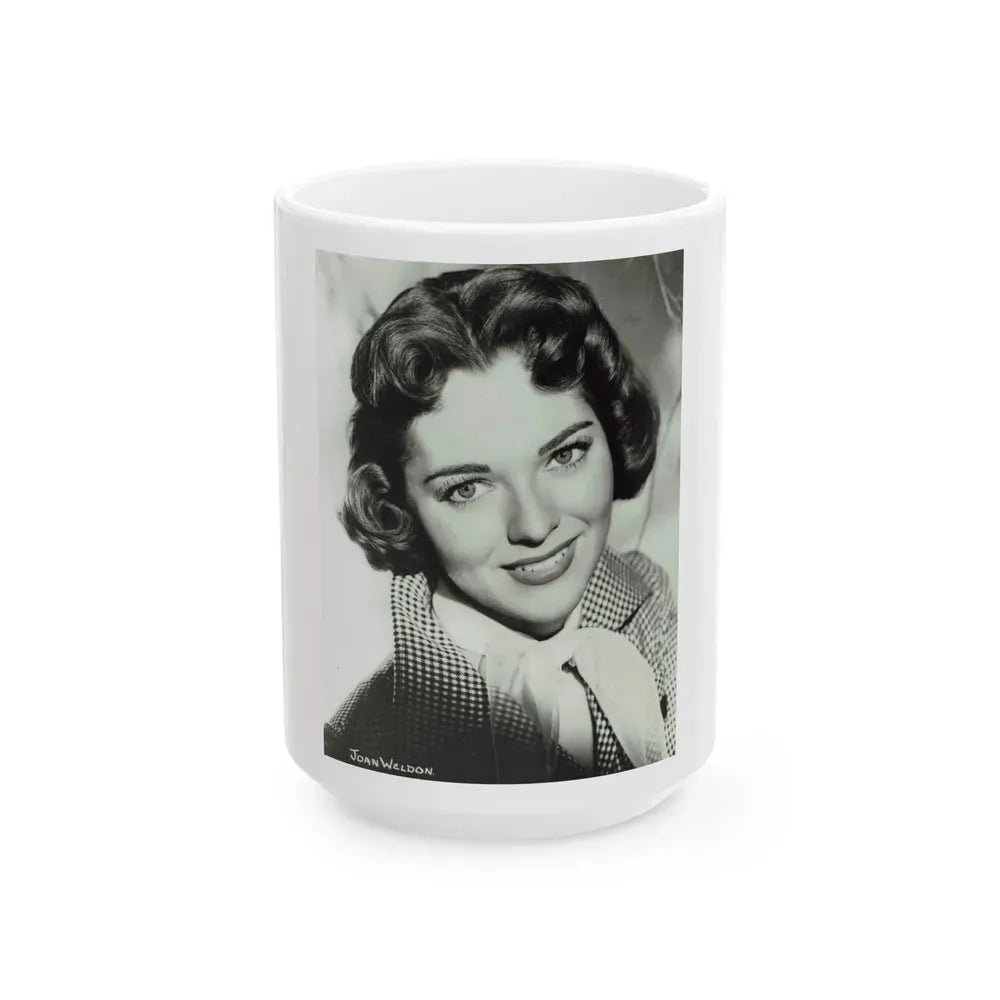 Joan Weldon #26 (Vintage Female Icon) White Coffee Mug 15oz - Go Mug Yourself