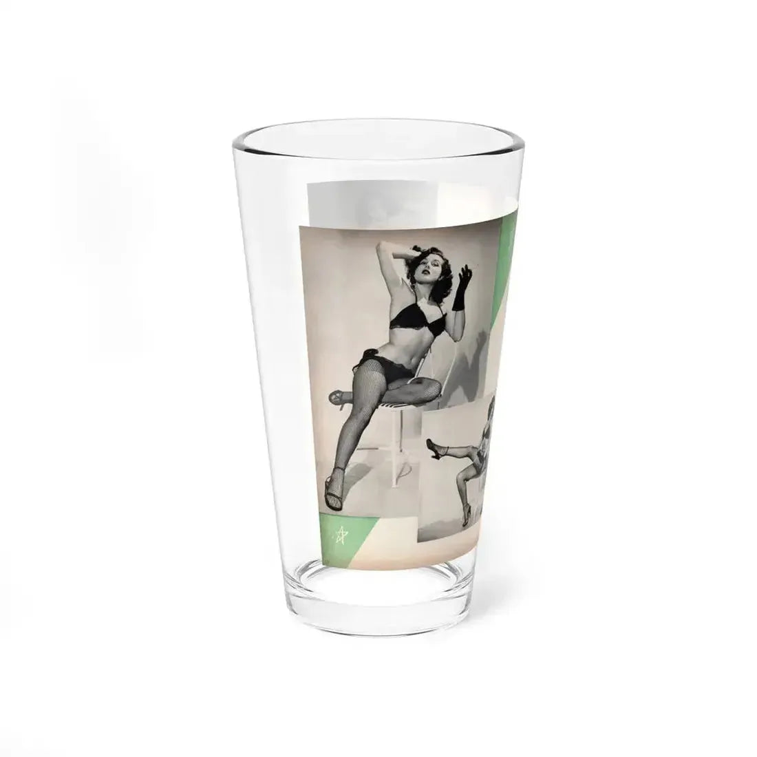 Joanne Arnold #102 - Pages 3 & 4 of 6 with, 4 B&W Photos & Article from Modern Man Mag. Feb. '52 (Vintage Female Icon) Pint Glass 16oz - Go Mug Yourself