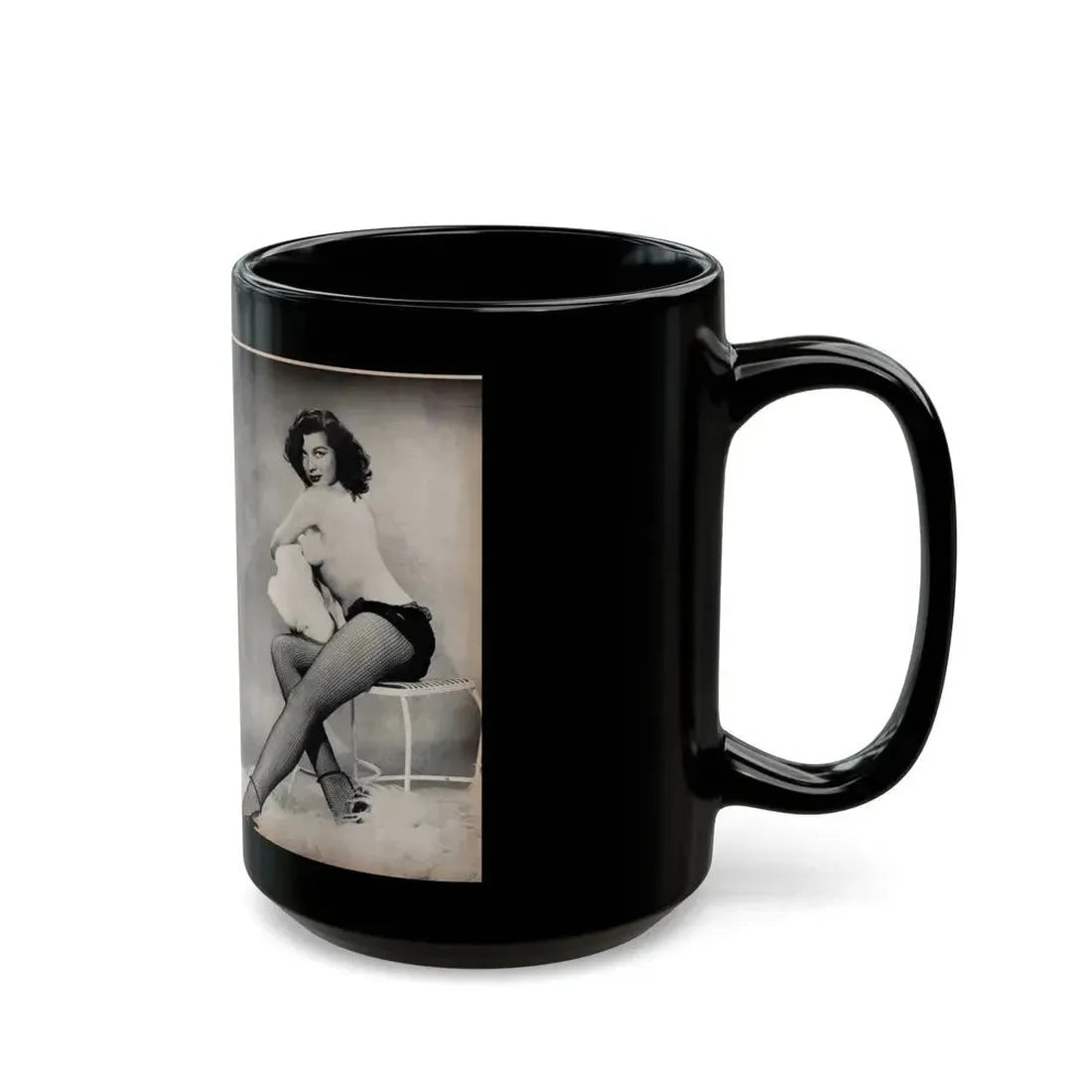 Joanne Arnold #103 - Pages 3 & 4 of 6 with, 4 B&W Photos & Article from Modern Man Mag. Feb. '52 (Vintage Female Icon) Black Coffee Mug - Go Mug Yourself