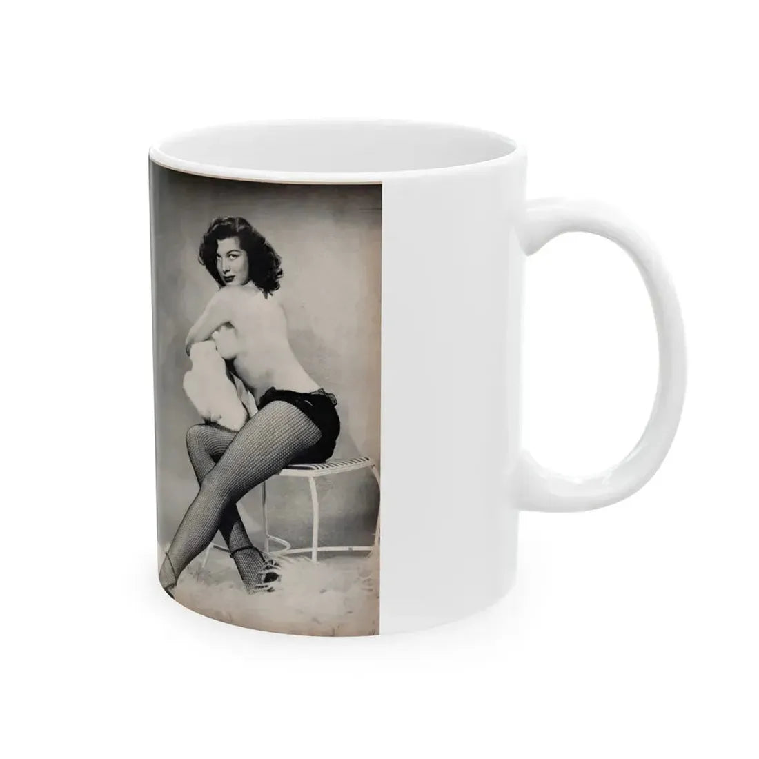 Joanne Arnold #103 - Pages 3 & 4 of 6 with, 4 B&W Photos & Article from Modern Man Mag. Feb. '52 (Vintage Female Icon) White Coffee Mug - Go Mug Yourself