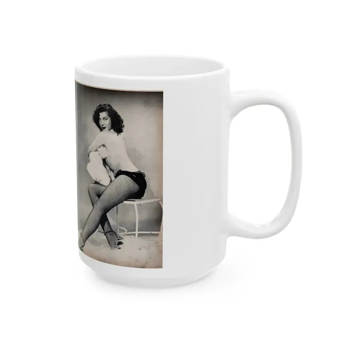Joanne Arnold #103 - Pages 3 & 4 of 6 with, 4 B&W Photos & Article from Modern Man Mag. Feb. '52 (Vintage Female Icon) White Coffee Mug - Go Mug Yourself