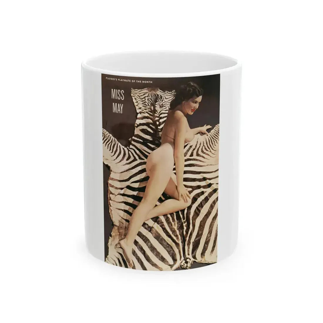 Joanne Arnold #105 - Playboy's Playmate Of The Month Miss May '54 (Vintage Female Icon) White Coffee Mug 11oz - Go Mug Yourself