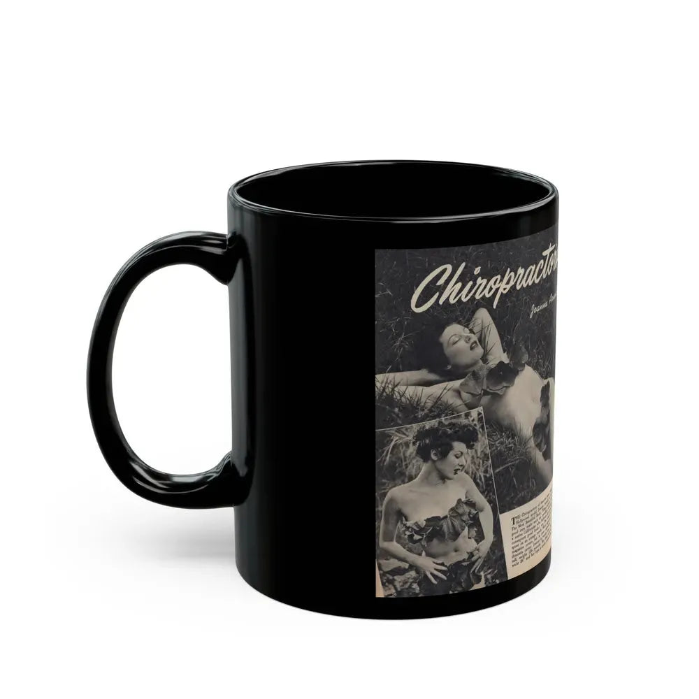 Joanne Arnold #107 - Pages 1 & 2 of 4 with 3 B&W Photos, Caption & Article from Famous Models Mag. Sept.-Oct. '51 (Vintage Female Icon) Black Coffee Mug - Go Mug Yourself