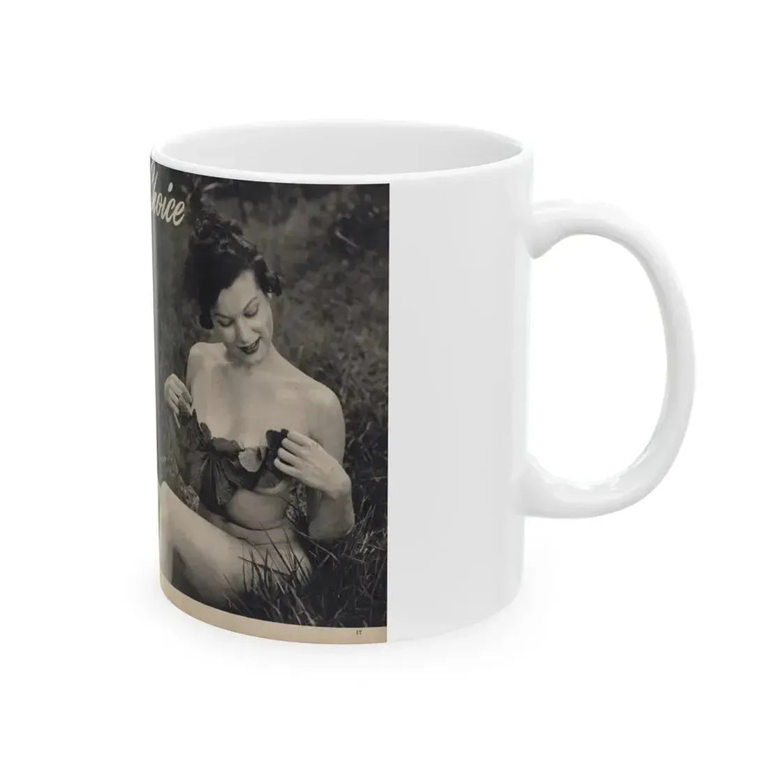 Joanne Arnold #107 - Pages 1 & 2 of 4 with 3 B&W Photos, Caption & Article from Famous Models Mag. Sept.-Oct. '51 (Vintage Female Icon) White Coffee Mug - Go Mug Yourself