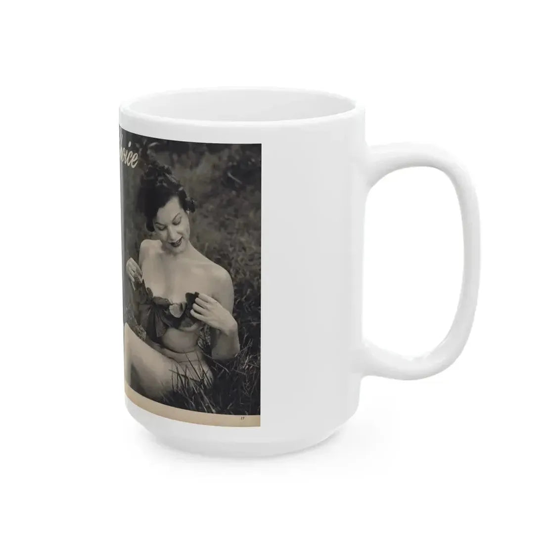 Joanne Arnold #107 - Pages 1 & 2 of 4 with 3 B&W Photos, Caption & Article from Famous Models Mag. Sept.-Oct. '51 (Vintage Female Icon) White Coffee Mug - Go Mug Yourself
