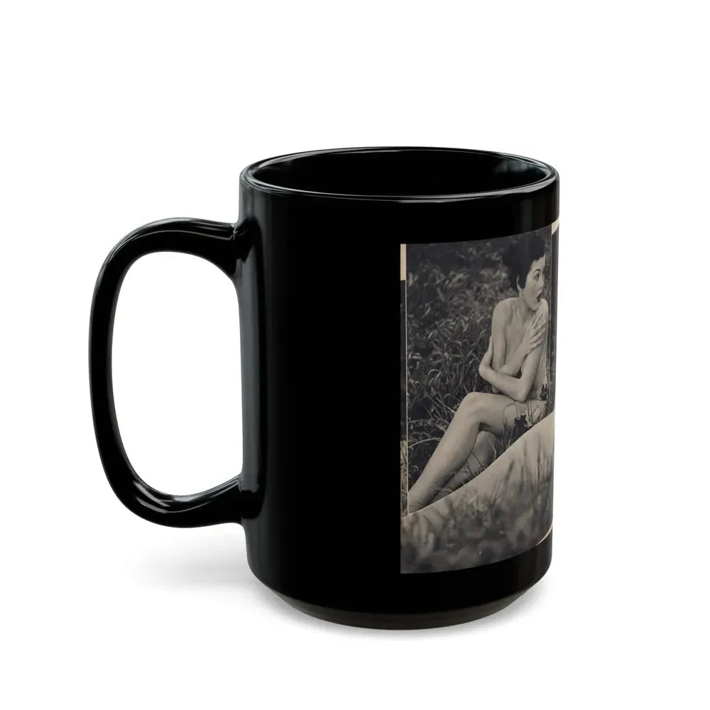 Joanne Arnold #108 - Pages 3 & 4 of 4 with 2 B&W Photos & Headline from Famous Models Mag. Sept.-Oct. '51 (Vintage Female Icon) Black Coffee Mug - Go Mug Yourself