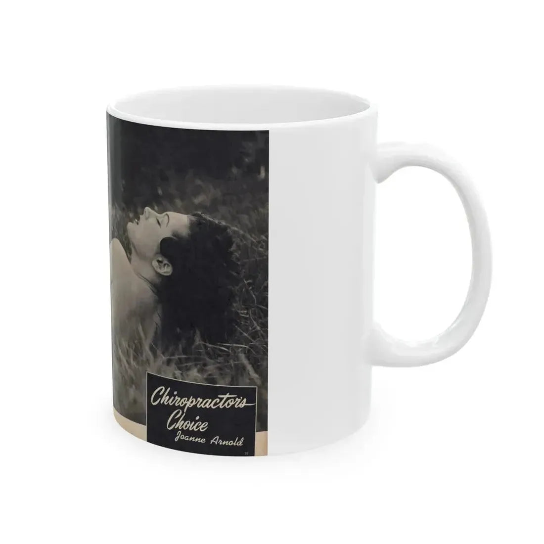 Joanne Arnold #108 - Pages 3 & 4 of 4 with 2 B&W Photos & Headline from Famous Models Mag. Sept.-Oct. '51 (Vintage Female Icon) White Coffee Mug - Go Mug Yourself