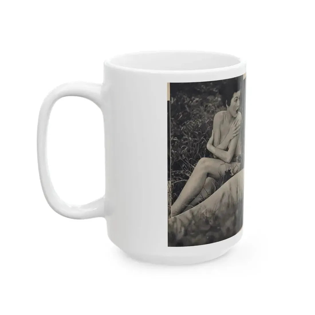 Joanne Arnold #108 - Pages 3 & 4 of 4 with 2 B&W Photos & Headline from Famous Models Mag. Sept.-Oct. '51 (Vintage Female Icon) White Coffee Mug - Go Mug Yourself