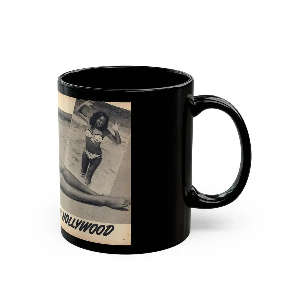Joanne Arnold #111 - Pages 28 & 29 Pages 3 & 4 of 4 Featuring, ''Jo Ann'' with, 1 Large B&W Photo, 2 Small Ones & Brief Paragraph (Vintage Female Icon) Black Coffee Mug - Go Mug Yourself