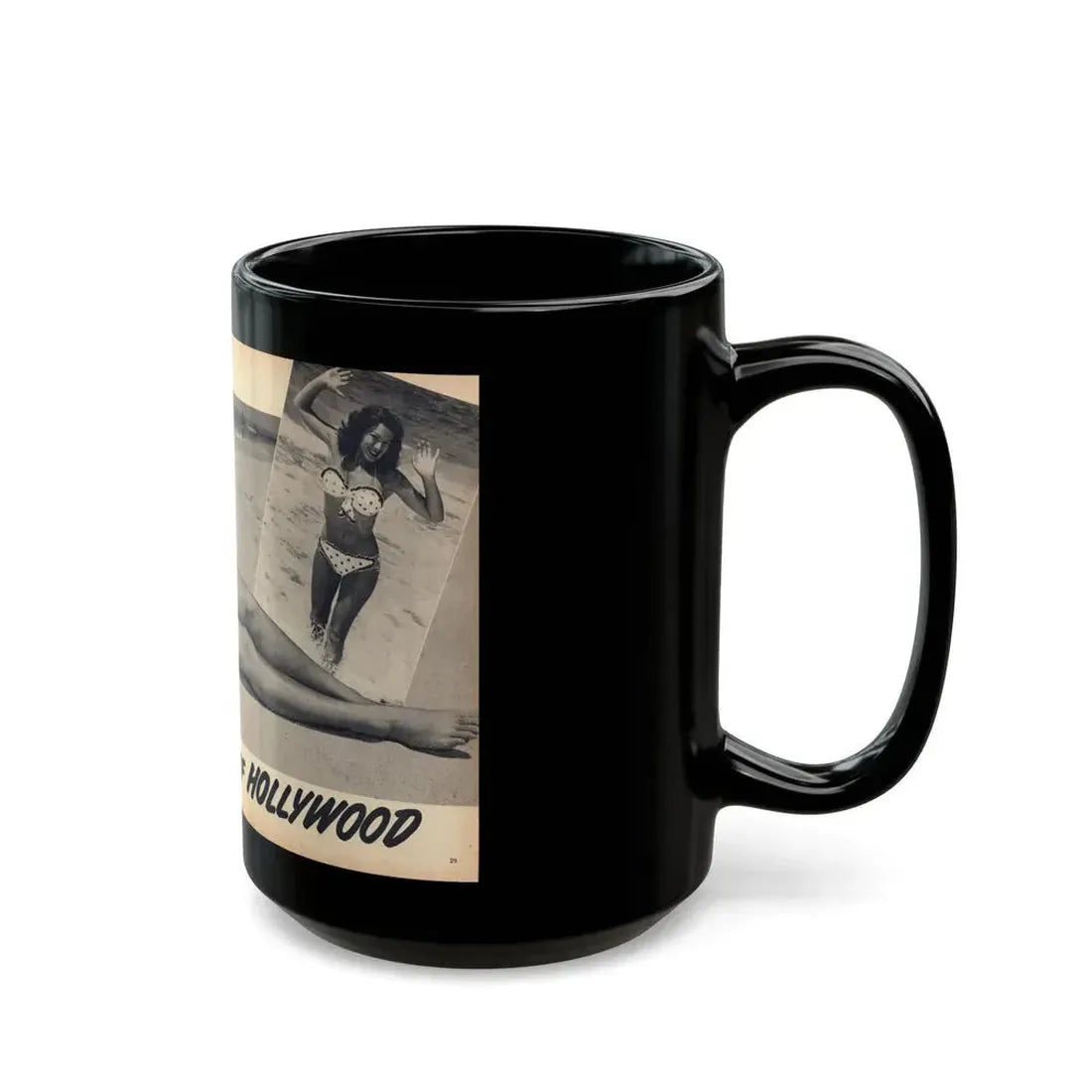 Joanne Arnold #111 - Pages 28 & 29 Pages 3 & 4 of 4 Featuring, ''Jo Ann'' with, 1 Large B&W Photo, 2 Small Ones & Brief Paragraph (Vintage Female Icon) Black Coffee Mug - Go Mug Yourself