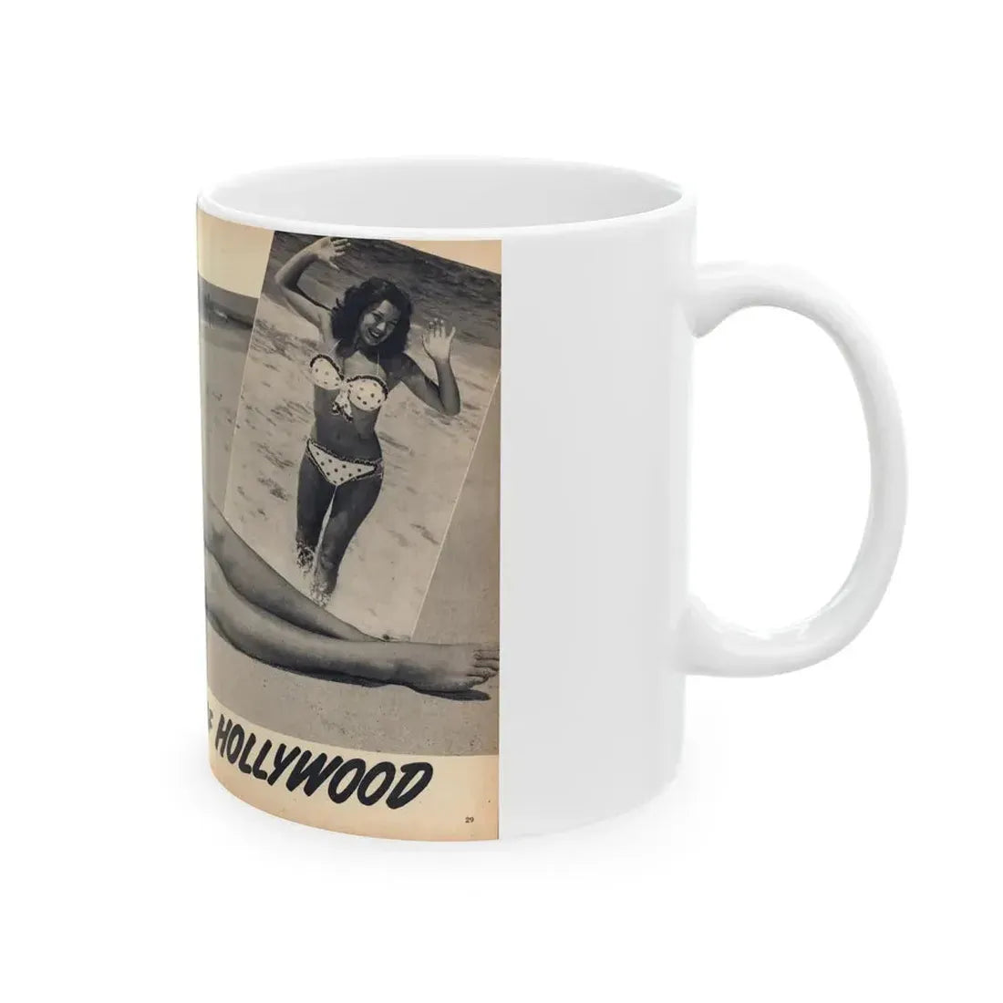Joanne Arnold #111 - Pages 28 & 29 Pages 3 & 4 of 4 Featuring, ''Jo Ann'' with, 1 Large B&W Photo, 2 Small Ones & Brief Paragraph (Vintage Female Icon) White Coffee Mug - Go Mug Yourself