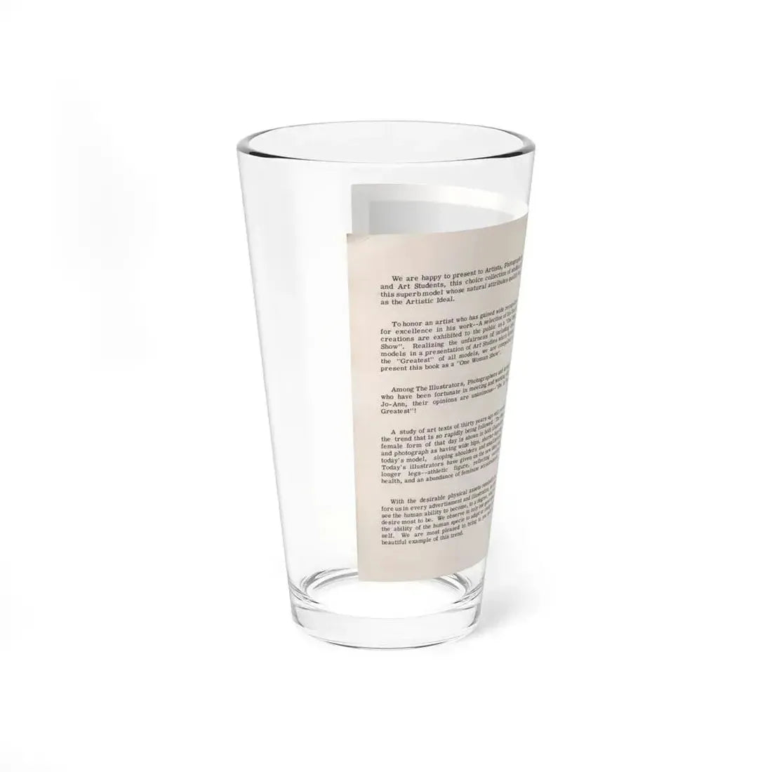 Joanne Arnold #113 - Pages 2 & 3 Intro & 1 Full Body Nude B&W Pic Fishing from BREATHTAKNG BEAUTIES Proudly Presents...Jo Ann (Vintage Female Icon) Pint Glass 16oz - Go Mug Yourself