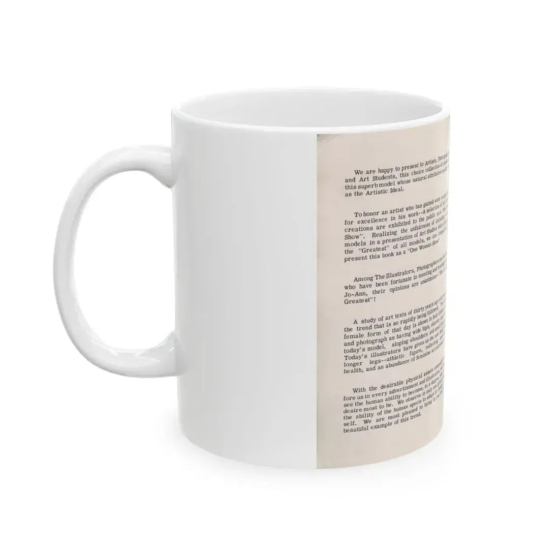 Joanne Arnold #113 - Pages 2 & 3 Intro & 1 Full Body Nude B&W Pic Fishing from BREATHTAKNG BEAUTIES Proudly Presents...Jo Ann (Vintage Female Icon) White Coffee Mug - Go Mug Yourself