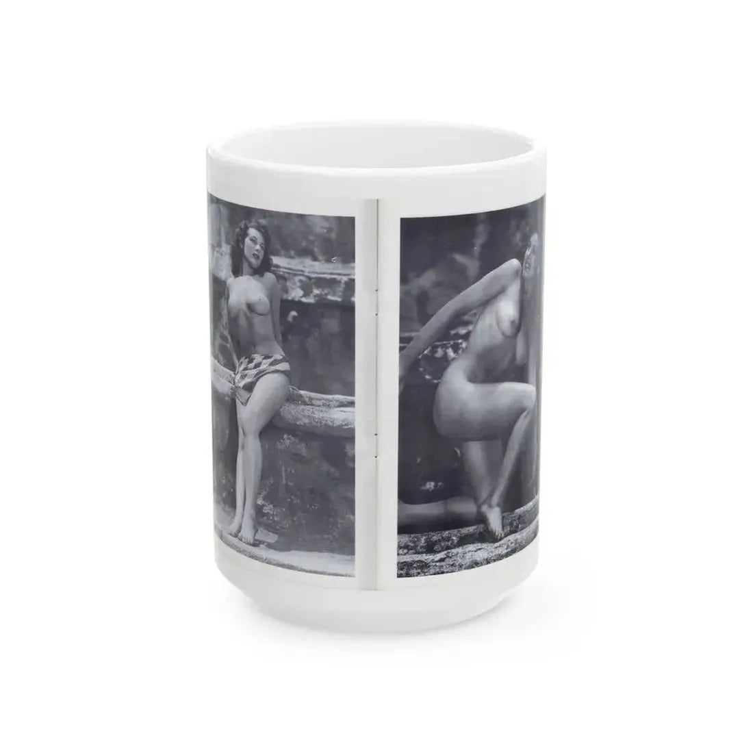 Joanne Arnold #114 - Pages 4 & 5 with, 2 B&W Full Body Nude Pics from BREATHTAKNG BEAUTIES Proudly Presents...Jo Ann (Vintage Female Icon) White Coffee Mug 15oz - Go Mug Yourself
