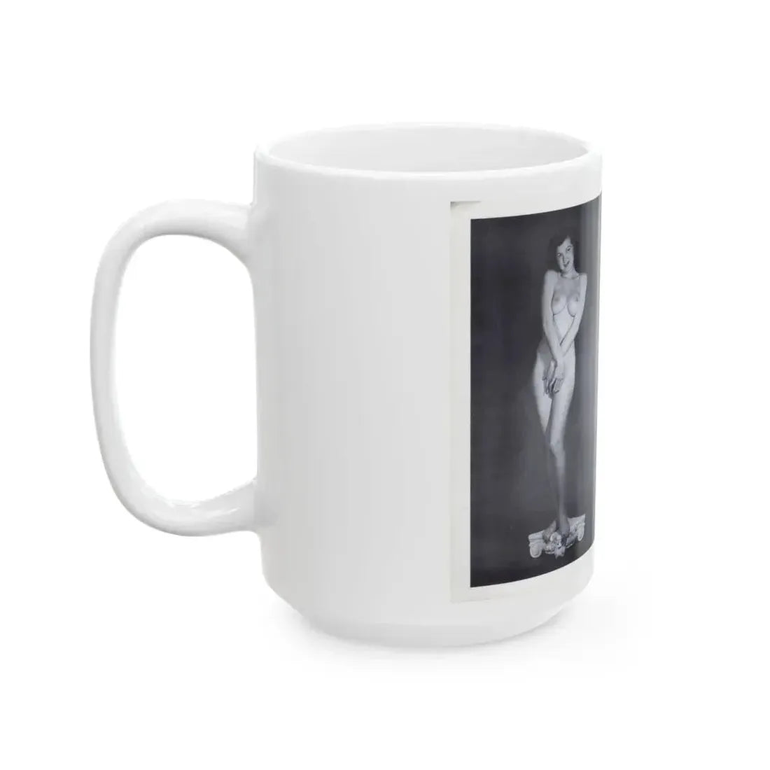 Joanne Arnold #115 - Pages 6 & 7 with, 2 Full Body B&W Nude Pics from BREATHTAKNG BEAUTIES Proudly Presents...Jo Ann (Vintage Female Icon) White Coffee Mug - Go Mug Yourself