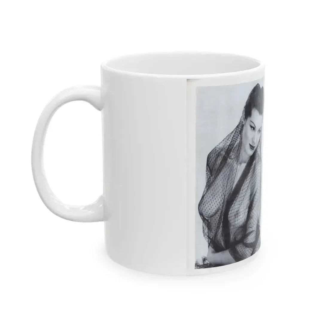 Joanne Arnold #116 - Pages 8 & 9 with, 2 B&W Semi Nude Pics Left 1 Waist to Head from BREATHTAKNG BEAUTIES Proudly Presents...Jo Ann (Vintage Female Icon) White Coffee Mug - Go Mug Yourself
