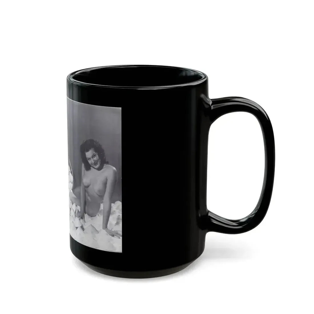 Joanne Arnold #118 - Pages 12 & 13 with, 2 B&W Nude Pics Left 1 as Blonde from BREATHTAKNG BEAUTIES Proudly Presents...Jo Ann (Vintage Female Icon) Black Coffee Mug - Go Mug Yourself