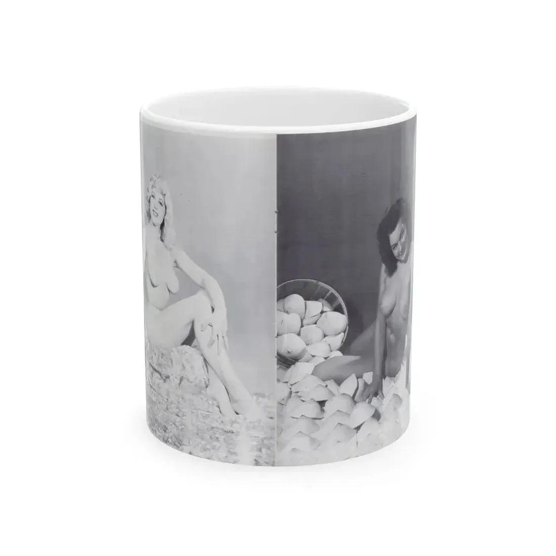 Joanne Arnold #118 - Pages 12 & 13 with, 2 B&W Nude Pics Left 1 as Blonde from BREATHTAKNG BEAUTIES Proudly Presents...Jo Ann (Vintage Female Icon) White Coffee Mug 11oz - Go Mug Yourself