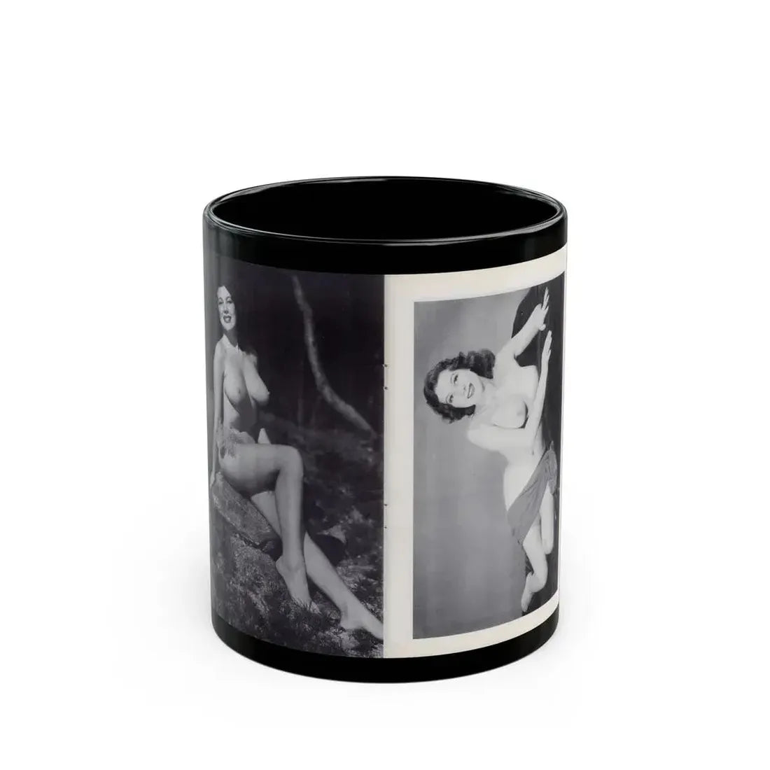 Joanne Arnold #119 - Pages 14 & 15 with, 2 Semi B&W Nude Pics from BREATHTAKNG BEAUTIES Proudly Presents...Jo Ann (Vintage Female Icon) Black Coffee Mug 11oz - Go Mug Yourself