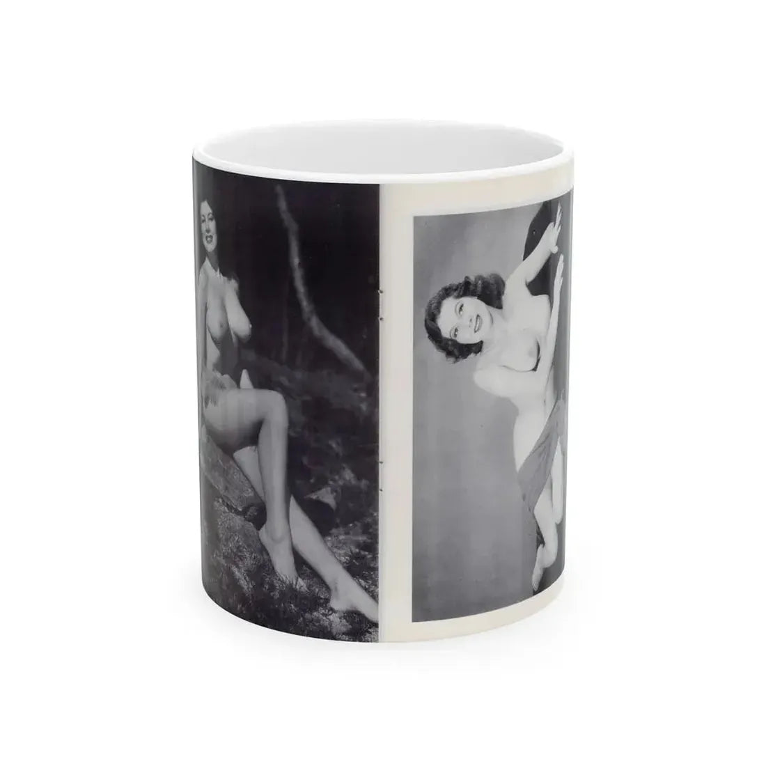 Joanne Arnold #119 - Pages 14 & 15 with, 2 Semi B&W Nude Pics from BREATHTAKNG BEAUTIES Proudly Presents...Jo Ann (Vintage Female Icon) White Coffee Mug 11oz - Go Mug Yourself