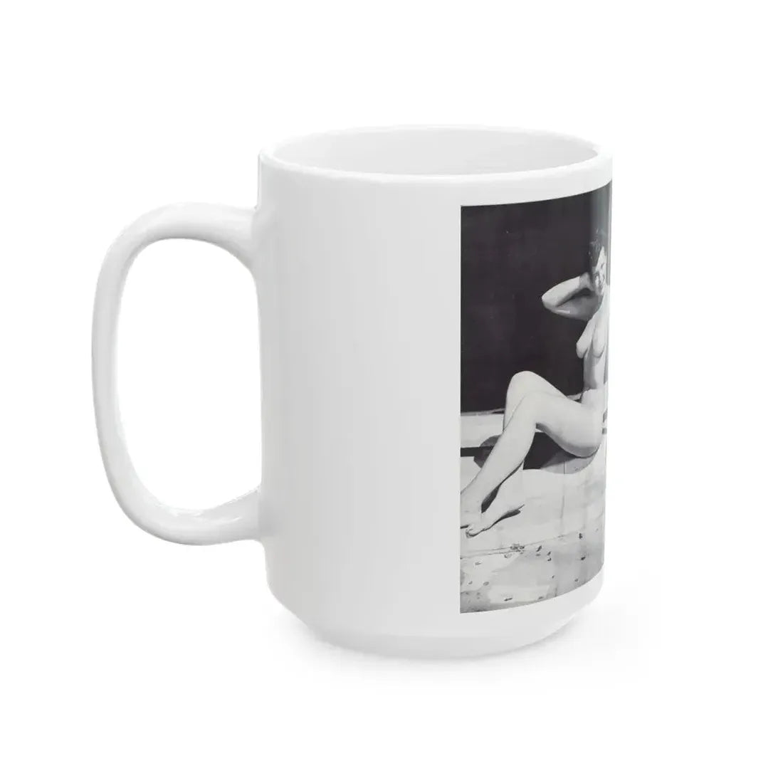 Joanne Arnold #120 - Pages 16 & 17 with, 2 B&W Nude Pics Right 1 Fishing from BREATHTAKNG BEAUTIES Proudly Presents...Jo Ann (Vintage Female Icon) White Coffee Mug - Go Mug Yourself