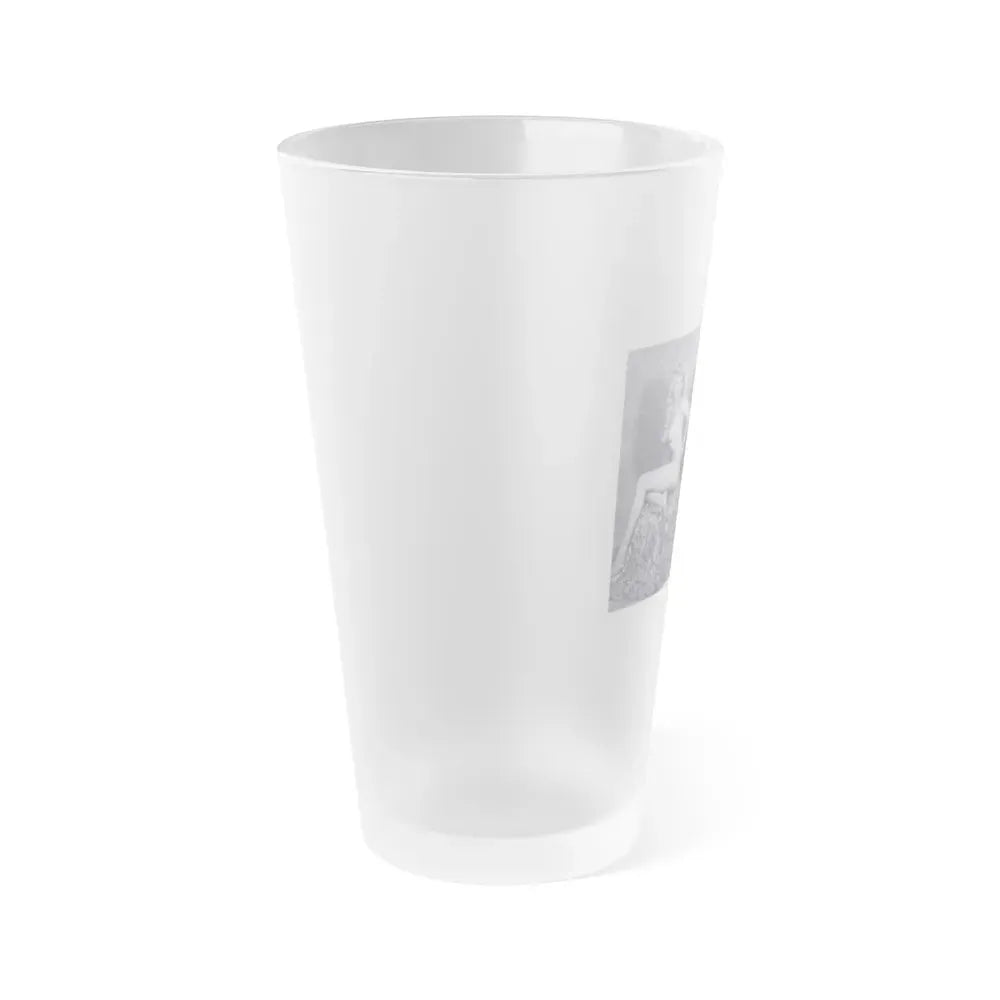 Joanne Arnold #121 - Pages 18 & 19 with, 2 B&W Semi Nude Pics Left 1 as a Blonde from BREATHTAKNG BEAUTIES Proudly Presents...Jo Ann (Vintage Female Icon) Frosted Pint Glass 16oz - Go Mug Yourself