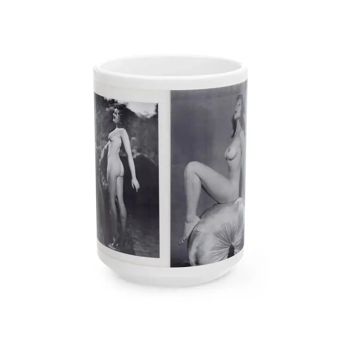 Joanne Arnold #122 - Pages 20 & 21 with, 2 B&W Full Body Nude Pics Left 1 butt exposed from BREATHTAKNG BEAUTIES Proudly Presents...Jo Ann (Vintage Female Icon) White Coffee Mug 15oz - Go Mug Yourself