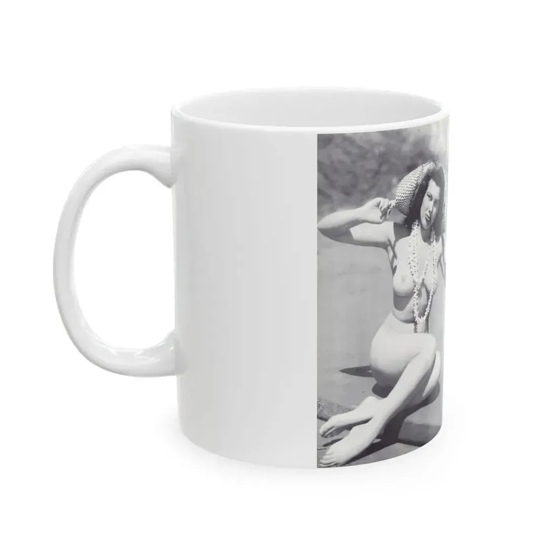 Joanne Arnold #123 - Pages 22 & 23 with, 2 B&W Nude Pics Right with see-through Lingerie on from BREATHTAKNG BEAUTIES Proudly Presents...Jo Ann (Vintage Female Icon) White Coffee Mug - Go Mug Yourself