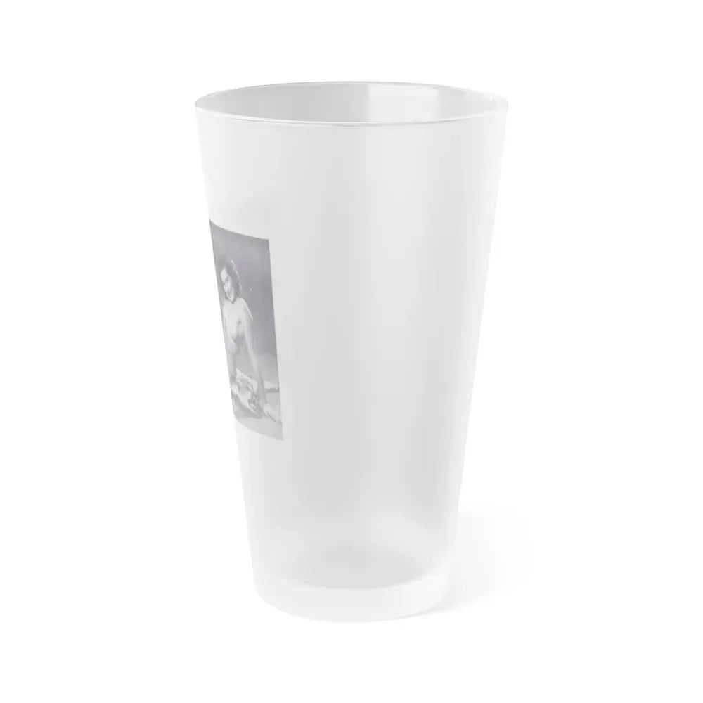 Joanne Arnold #124 - Pages 24 & 25 with, 2 B&W Full Body Except Right 1 both Nude Pics from BREATHTAKNG BEAUTIES Proudly Presents...Jo Ann (Vintage Female Icon) Frosted Pint Glass 16oz - Go Mug Yourself