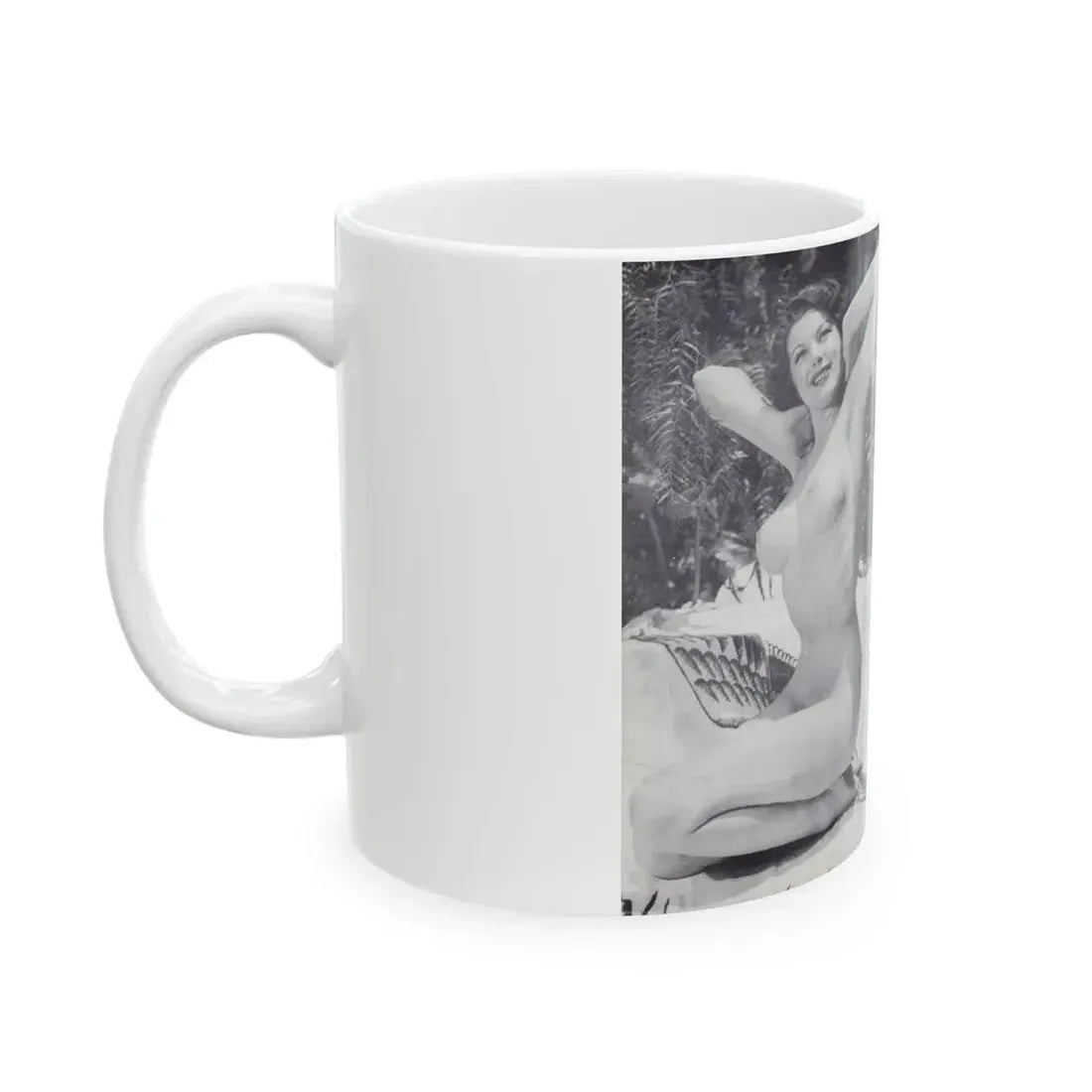 Joanne Arnold #124 - Pages 24 & 25 with, 2 B&W Full Body Except Right 1 both Nude Pics from BREATHTAKNG BEAUTIES Proudly Presents...Jo Ann (Vintage Female Icon) White Coffee Mug - Go Mug Yourself