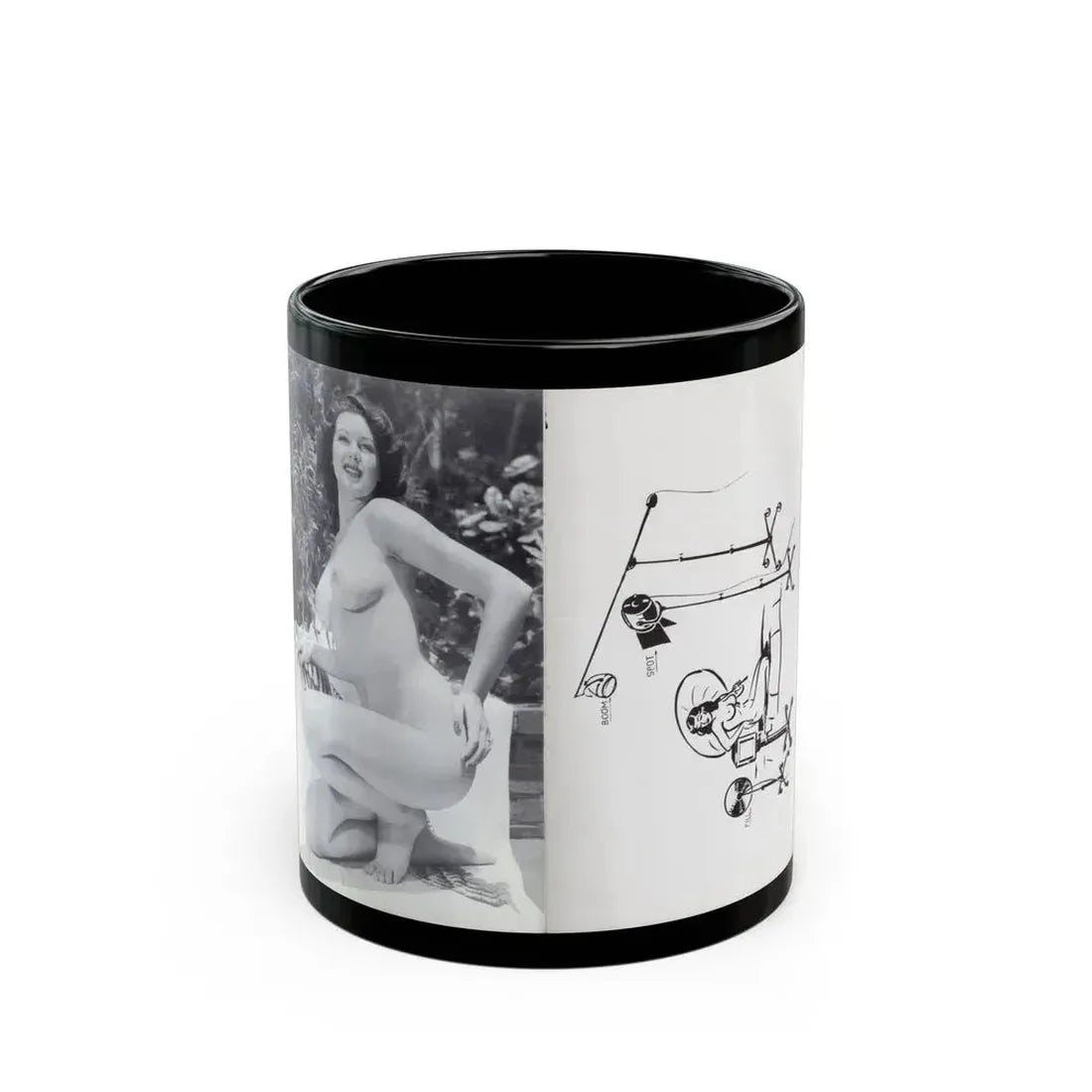 Joanne Arnold #125 - Pages 26 with, 1 Full Body B&W Nude Pic & Backside of Back Cover from BREATHTAKNG BEAUTIES Proudly Presents...Jo Ann (Vintage Female Icon) Black Coffee Mug 11oz - Go Mug Yourself