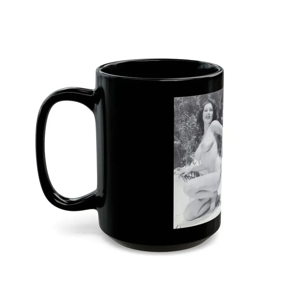 Joanne Arnold #125 - Pages 26 with, 1 Full Body B&W Nude Pic & Backside of Back Cover from BREATHTAKNG BEAUTIES Proudly Presents...Jo Ann (Vintage Female Icon) Black Coffee Mug - Go Mug Yourself