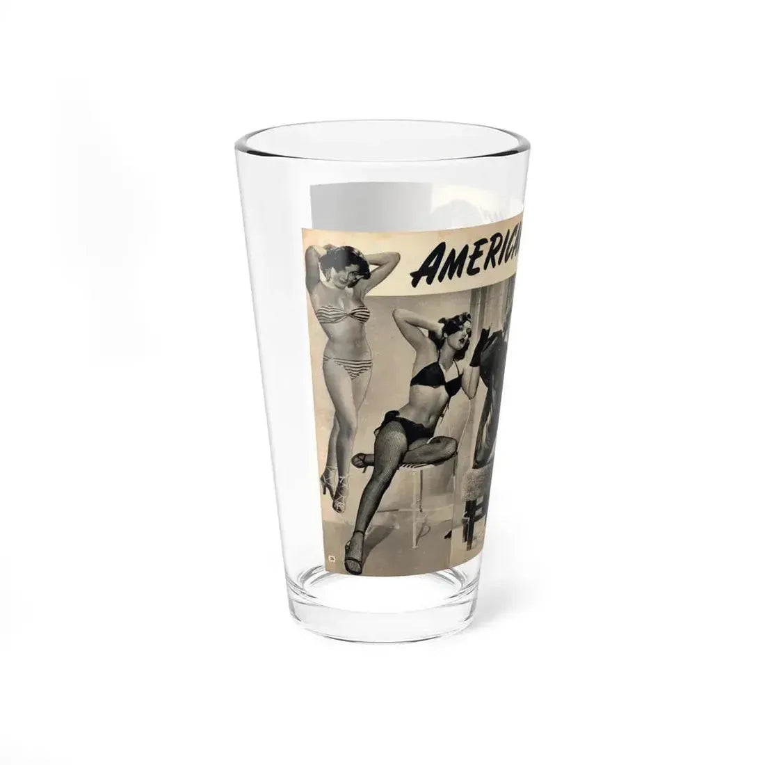 Joanne Arnold #129 Pages 26 & 27 Pages 2 of 2 with Joan Ann 4 B&W Shots & Short Paragraph on her from CANDID WHIRL Mag. January '53 (Vintage Female Icon) Pint Glass 16oz - Go Mug Yourself