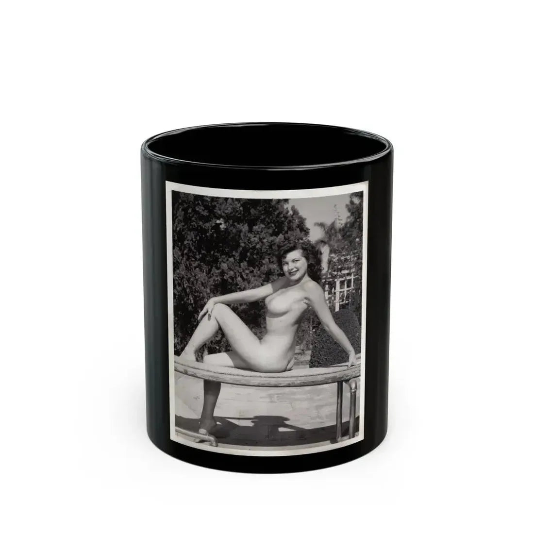 Joanne Arnold #13 - Nude (Vintage Female Icon) Black Coffee Mug 11oz - Go Mug Yourself