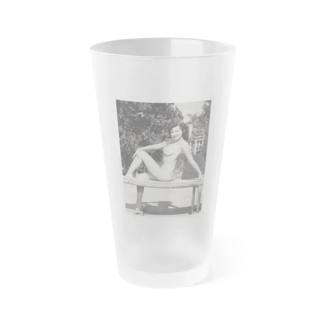 Joanne Arnold #13 - Nude (Vintage Female Icon) Frosted Pint Glass 16oz 16oz Frosted - Go Mug Yourself