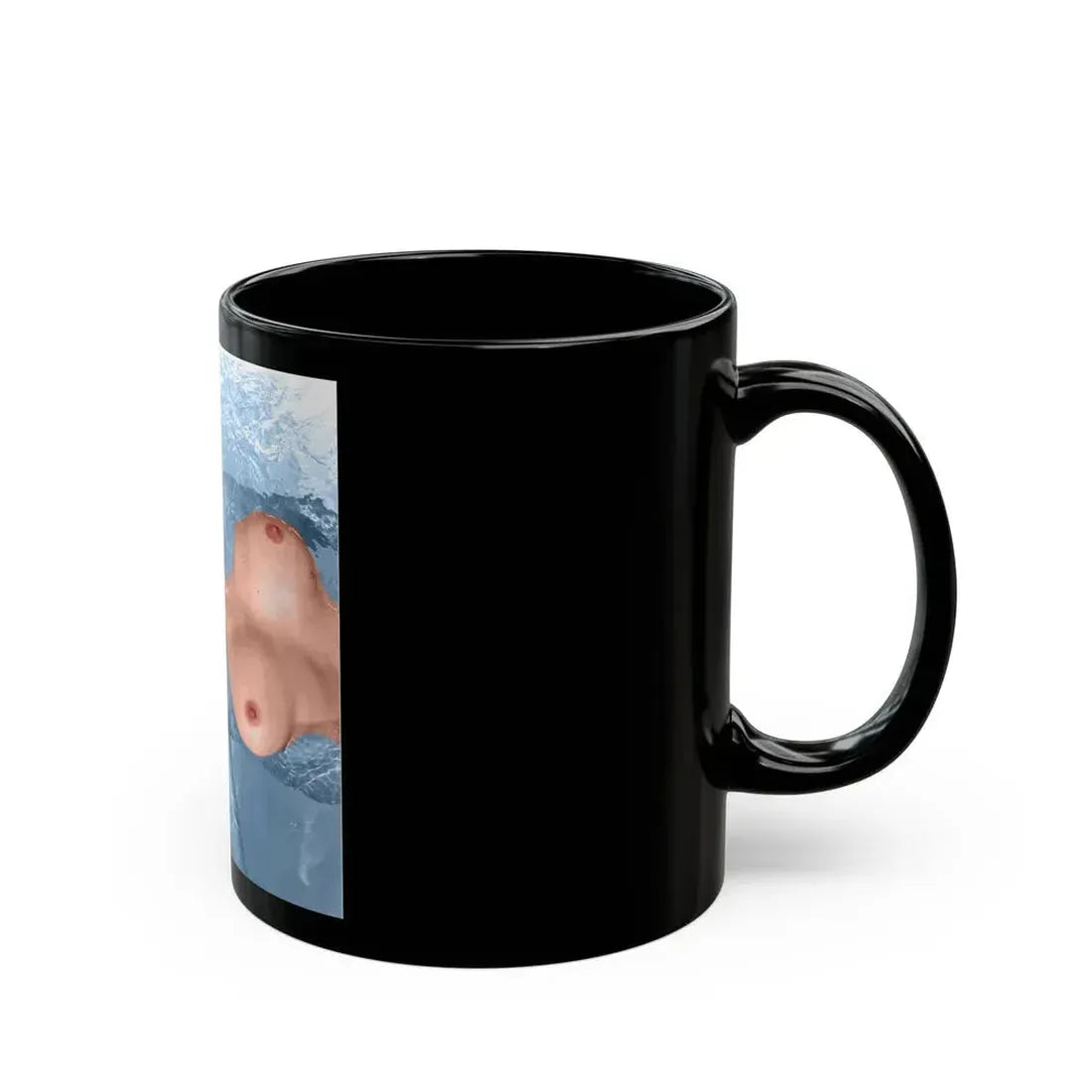 Joanne Arnold #14 - Topless (Vintage Female Icon) Black Coffee Mug - Go Mug Yourself