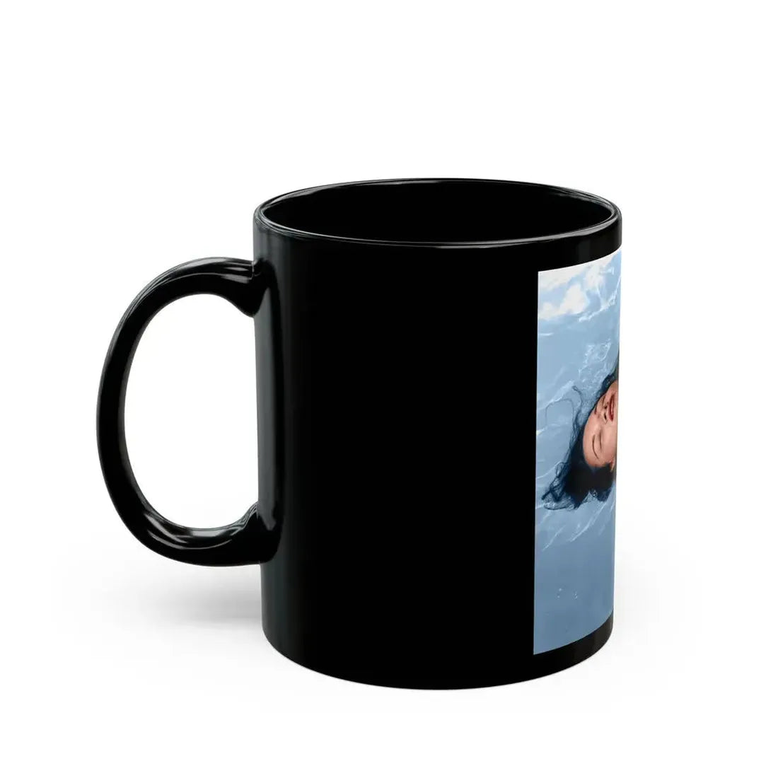 Joanne Arnold #14 - Topless (Vintage Female Icon) Black Coffee Mug - Go Mug Yourself