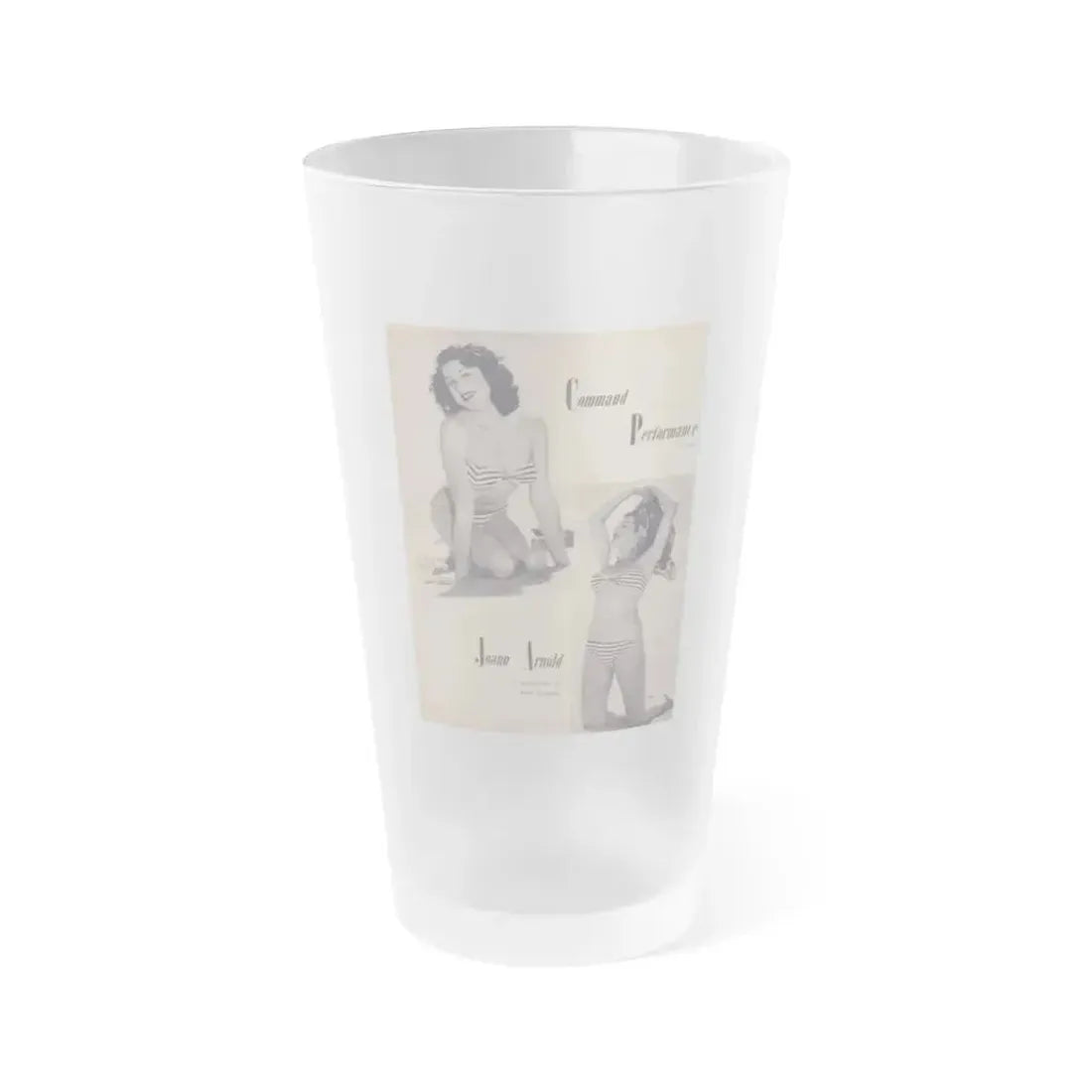 Joanne Arnold #30 (Vintage Female Icon) Frosted Pint Glass 16oz 16oz Frosted - Go Mug Yourself