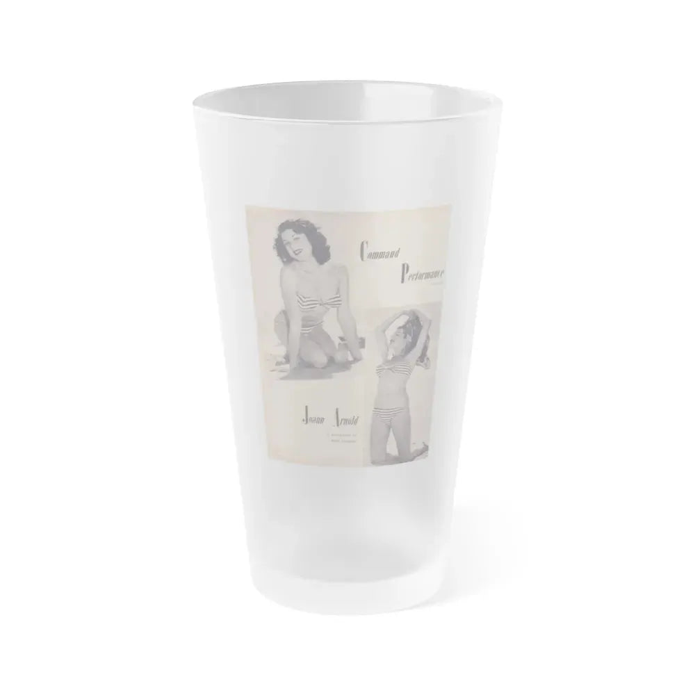 Joanne Arnold #30 (Vintage Female Icon) Frosted Pint Glass 16oz 16oz Frosted - Go Mug Yourself