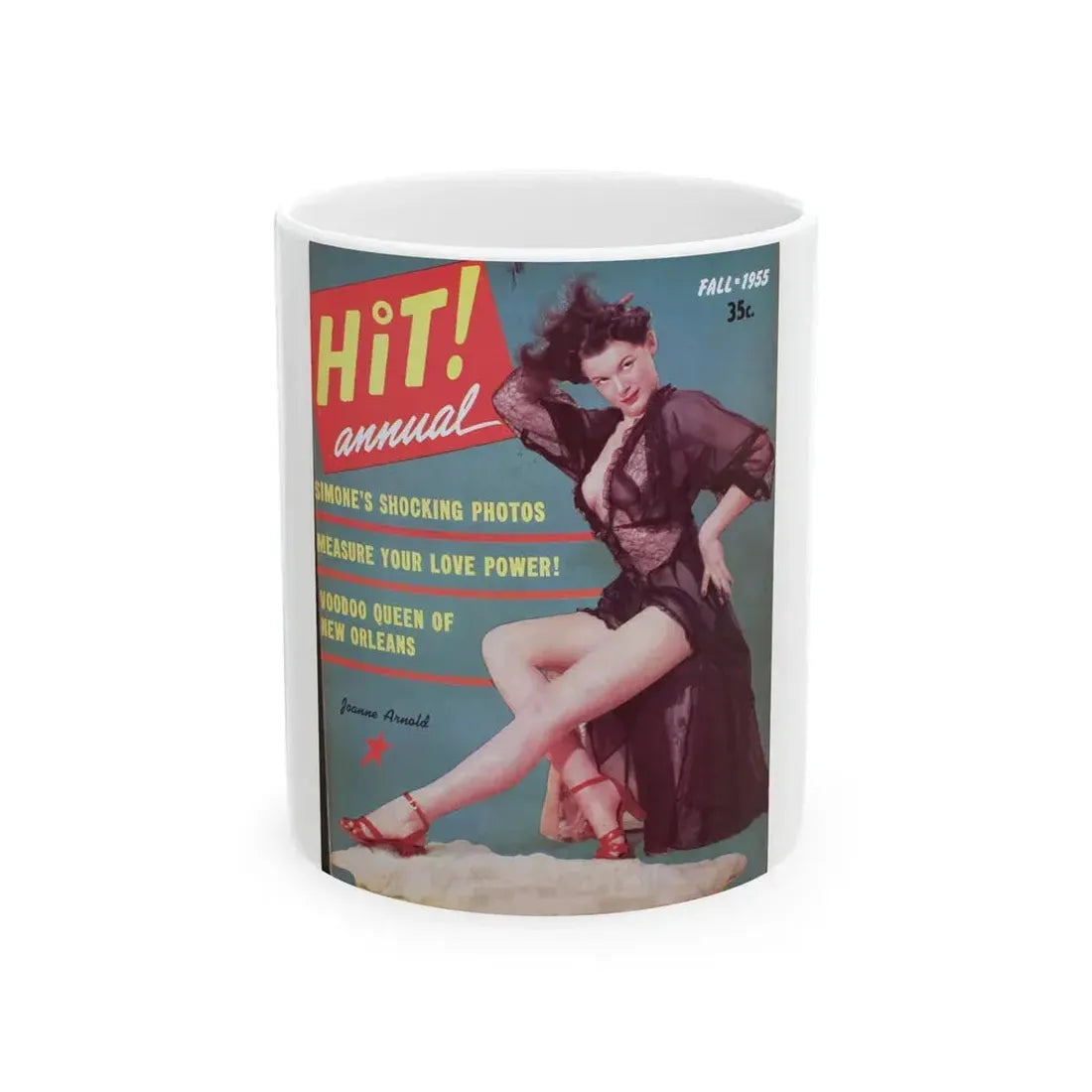 Joanne Arnold #33 - Mag. Cover (Vintage Female Icon) White Coffee Mug 11oz - Go Mug Yourself