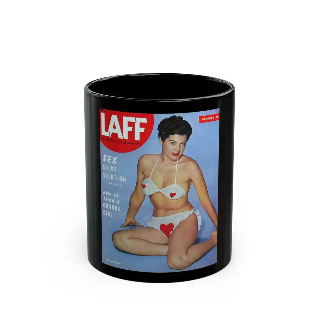 Joanne Arnold #34 - Mag. Cover (Vintage Female Icon) Black Coffee Mug 11oz - Go Mug Yourself