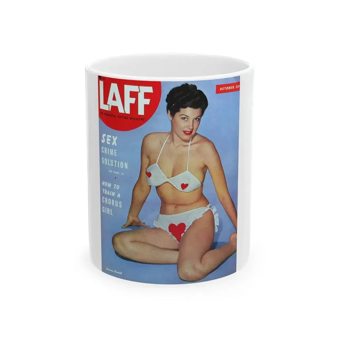 Joanne Arnold #34 - Mag. Cover (Vintage Female Icon) White Coffee Mug 11oz - Go Mug Yourself